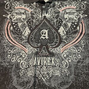 Avirex Black and Gray Graphic Polo 0289